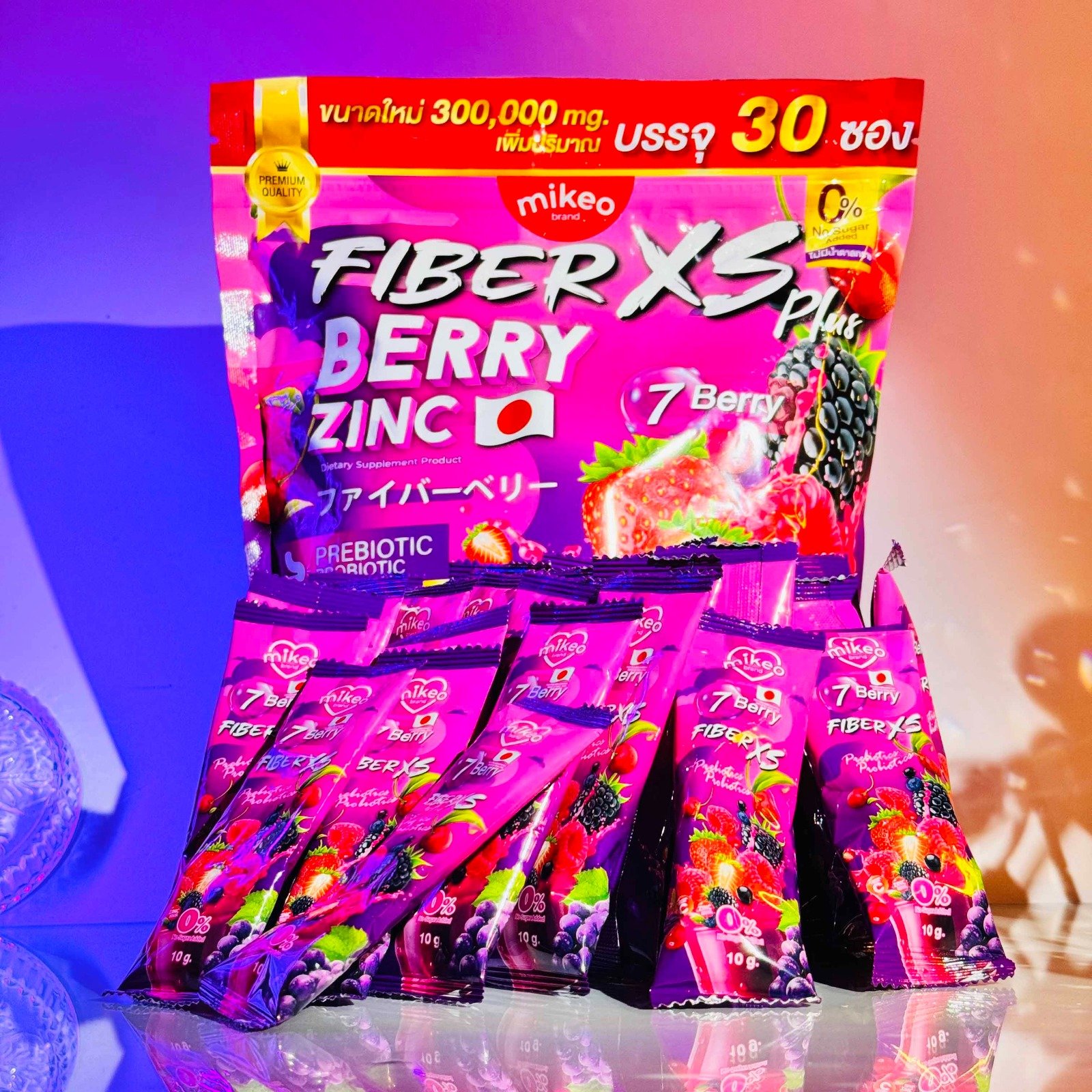 1000140014.jpg Mikeo Fiber XS Berry Zinc Dietary Supplement - Image 1