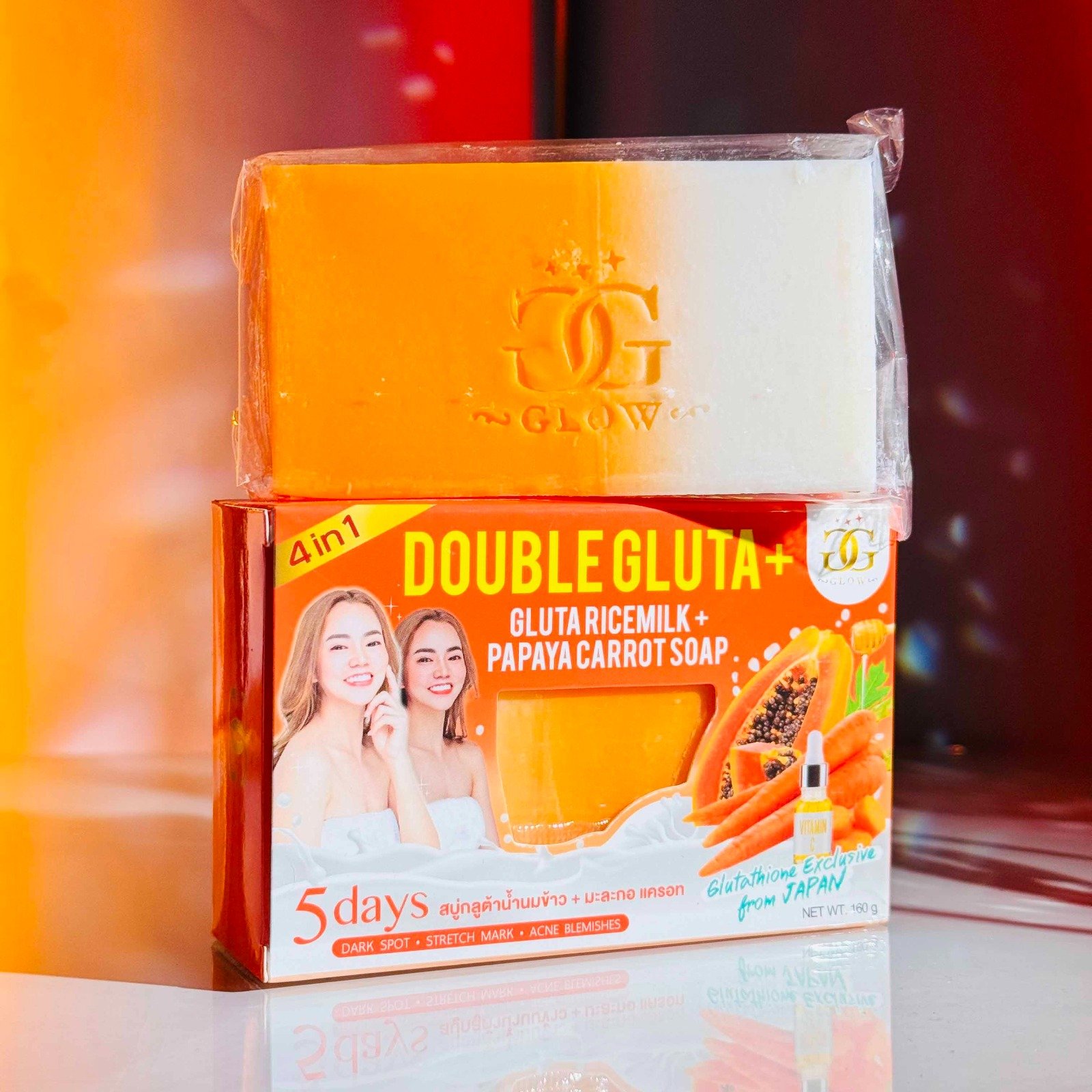 WhatsApp Image 2026-10-19 at 9.44.34 PM Double Gluta ricemilk+papaya carrot soap - Image 1